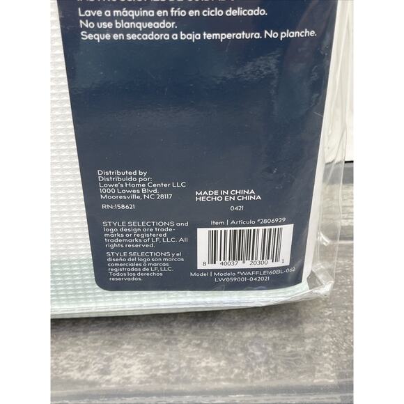 Style Selections Shower Curtain Blue Stripes Anti Microbial 70”x72”. {51}. - Picture 8 of 10